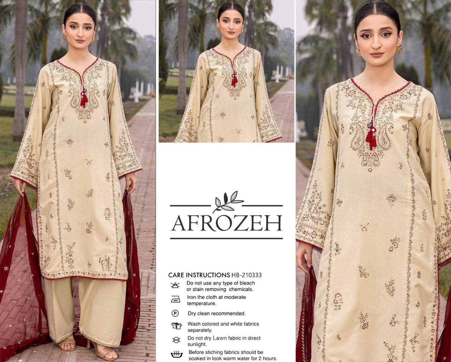 AFROZEH SUMMER LAWN EMBOIDERED 3 PCS COLLECTION 2026