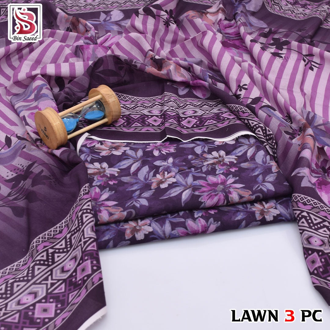 BIN SAEED LAWN 3PC COLLECTION 2026