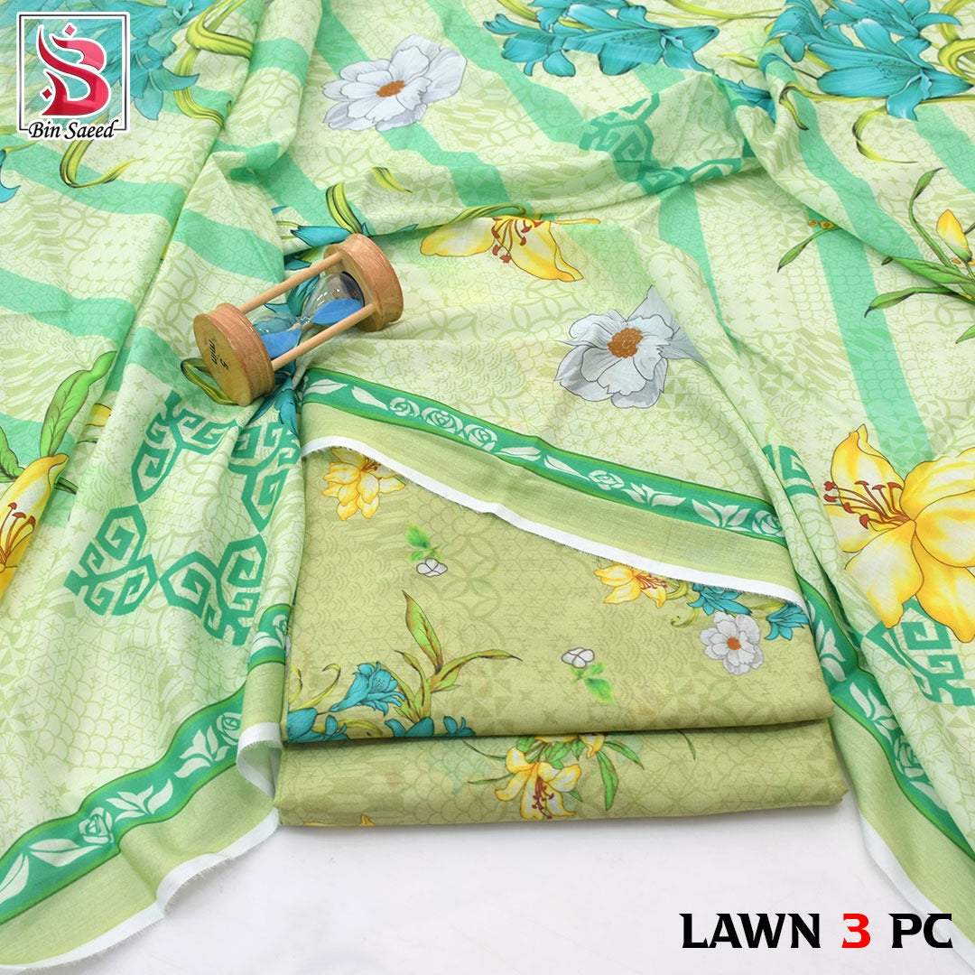 BIN SAEED LAWN 3PC COLLECTION 2026