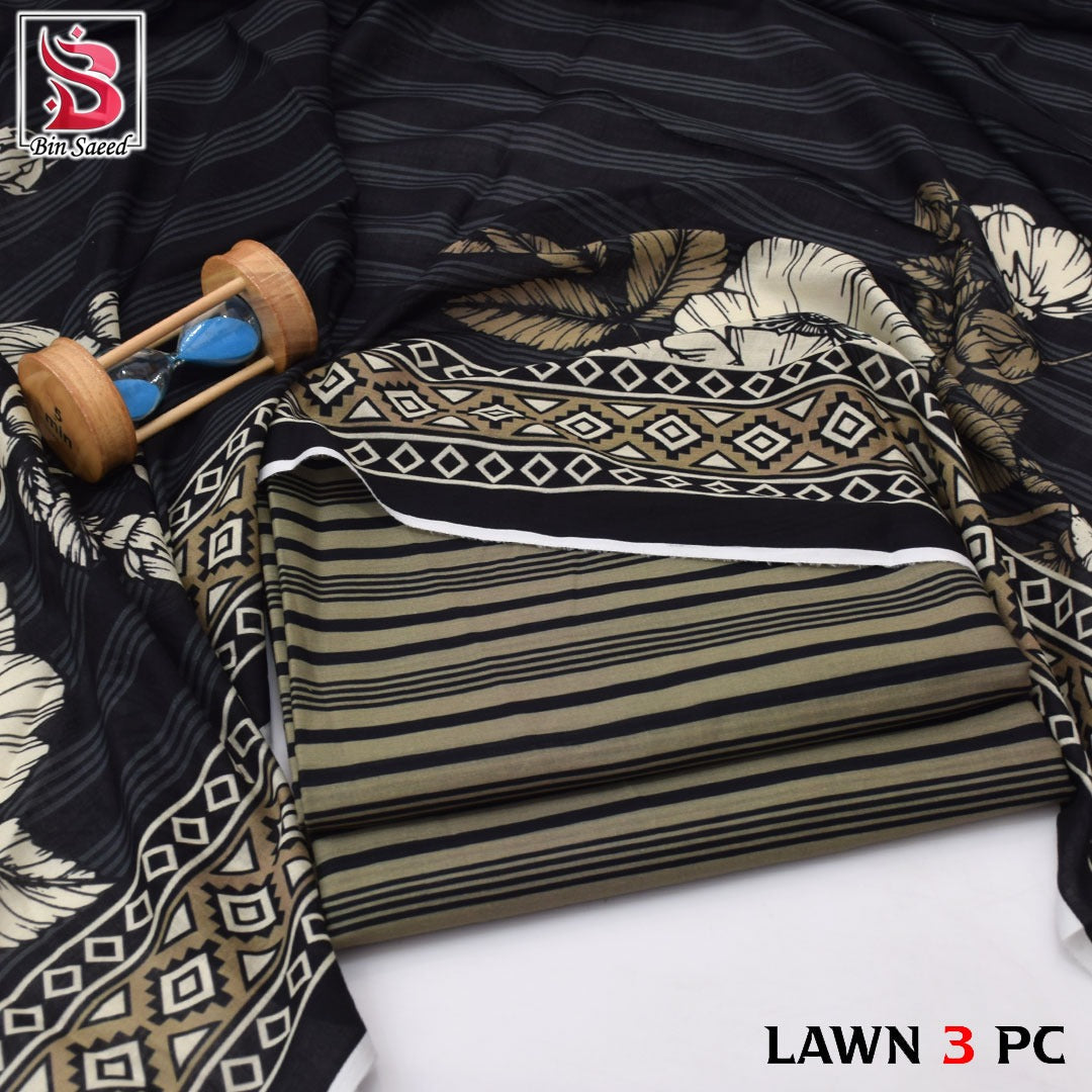 BIN SAEED LAWN 3PC COLLECTION 2026