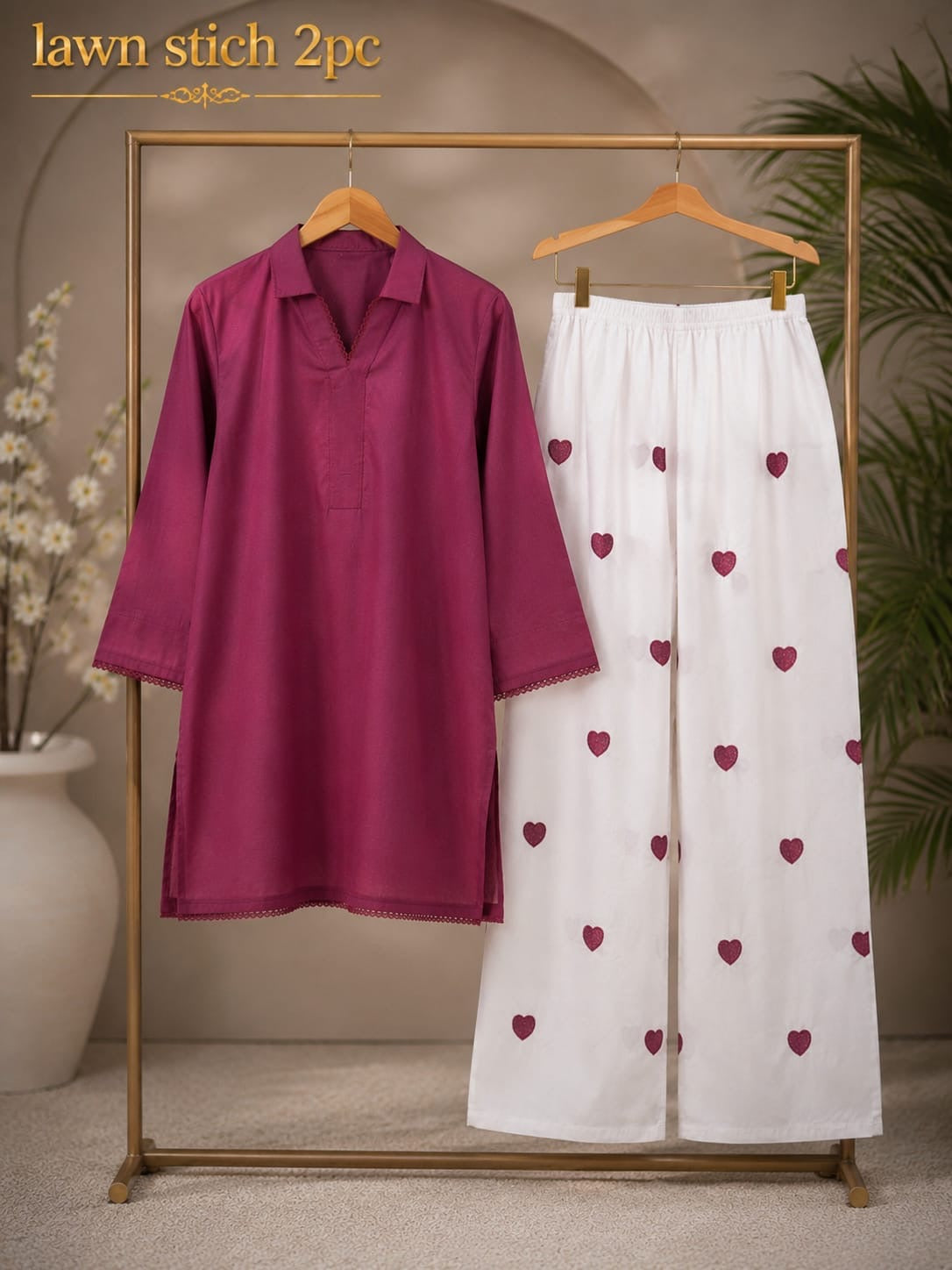 Waniya Noor lawn stitch 2PC