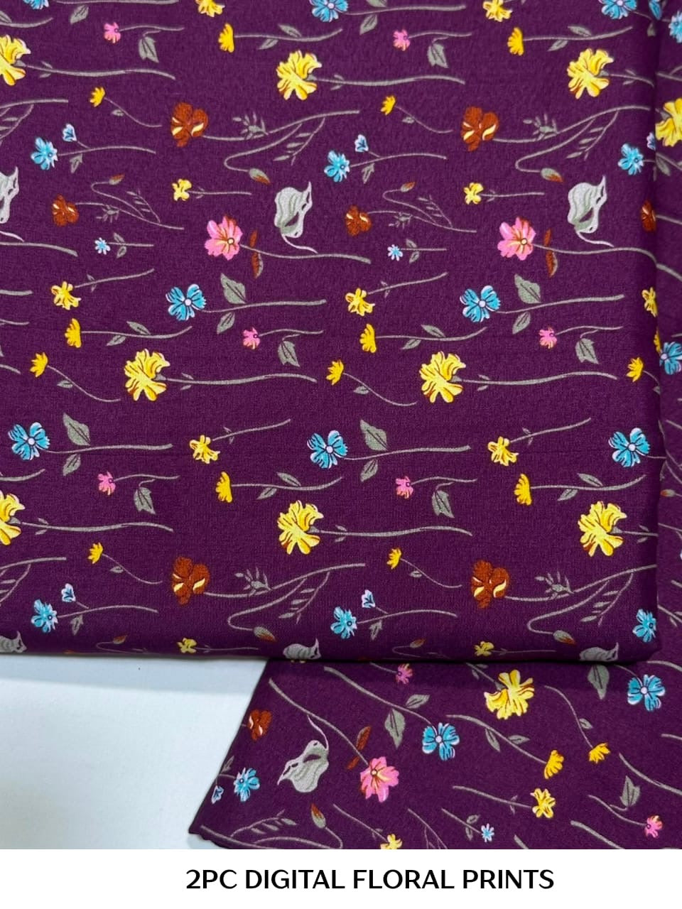 2PC Digital Floral Print