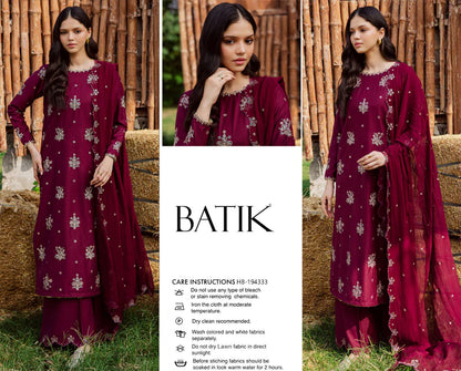 BATIK SUMMER LAWN EMBOIDERED 3 PCS COLLECTION 2026*