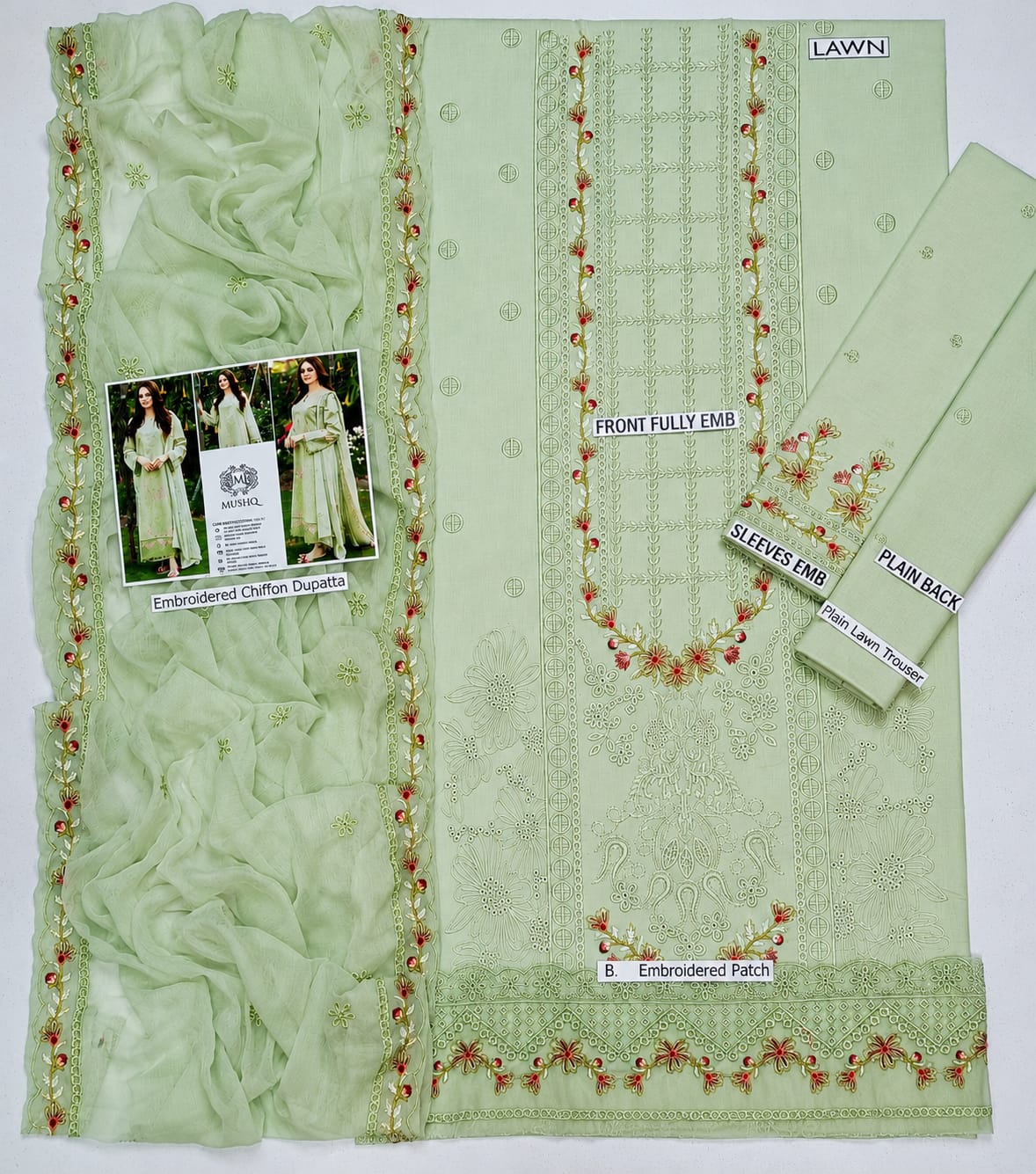 MUSHQ SUMMER LAWN EMBOIDERED 3 PCS COLLECTION 2026