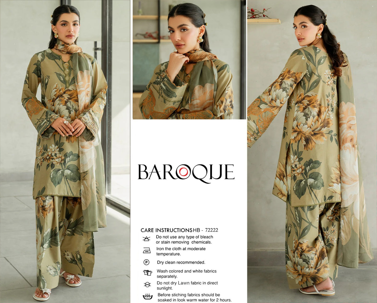 BAROQUE 💯% FINE FABRIC 3 PIECE