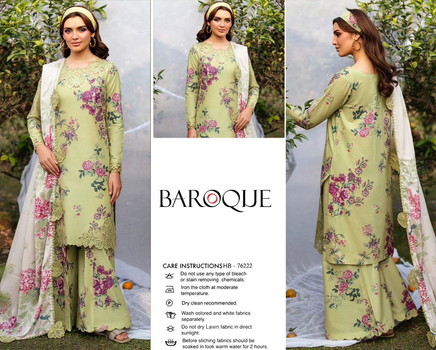 BAROQUE 💯% FINE FABRIC 3 PIECE