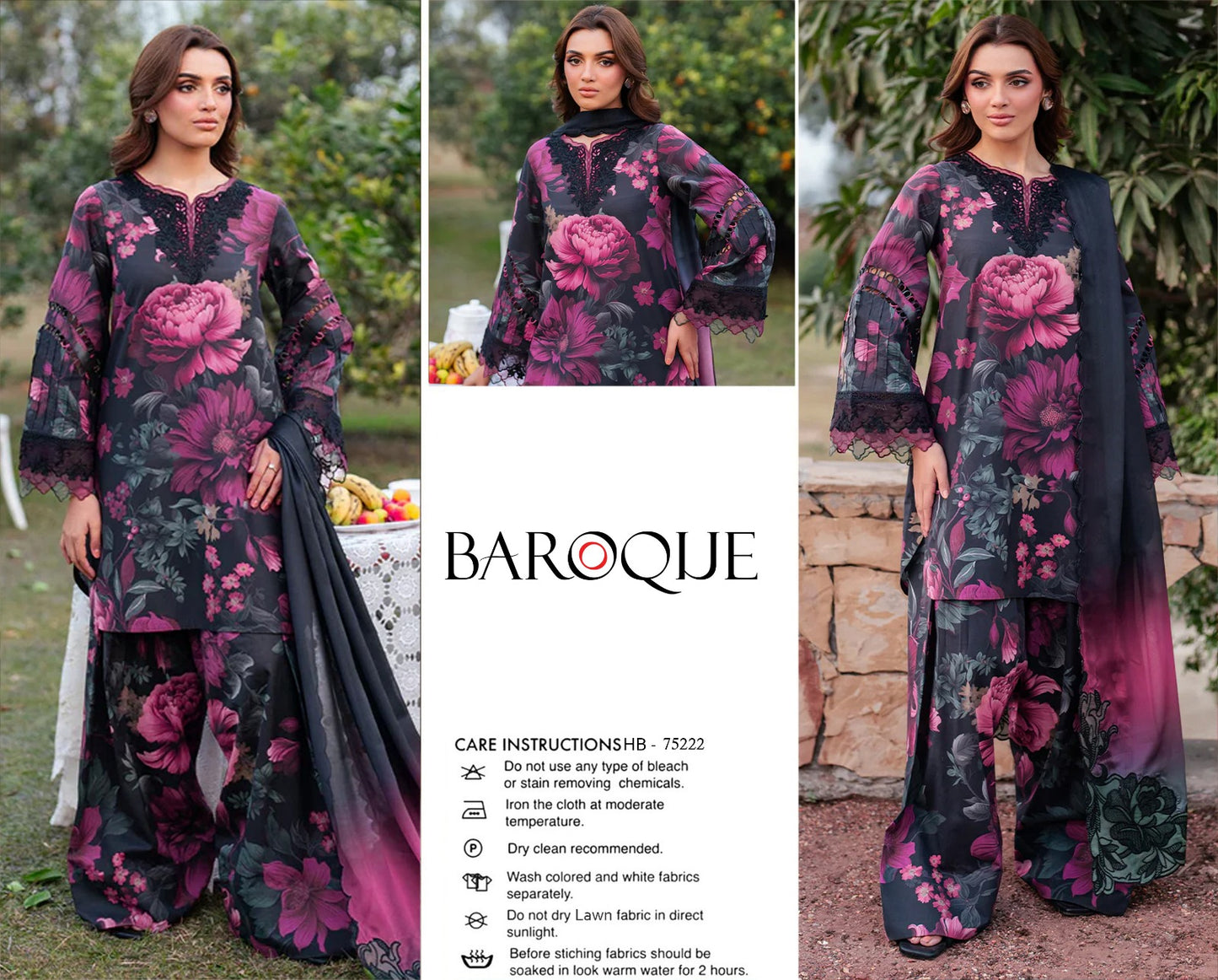 BAROQUE 💯% FINE FABRIC 3 PIECE