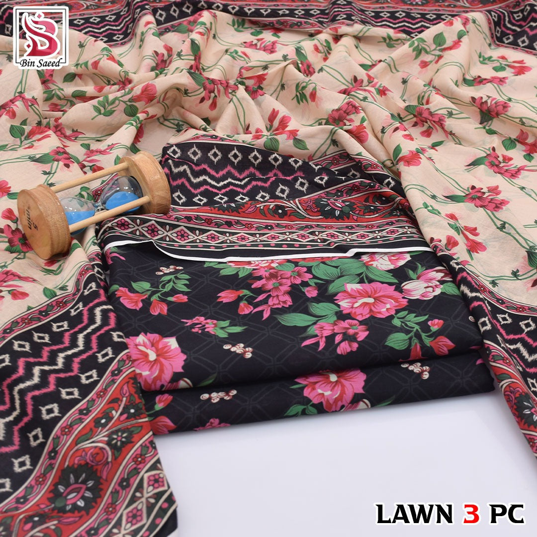 BIN SAEED LAWN 3PC COLLECTION 2026