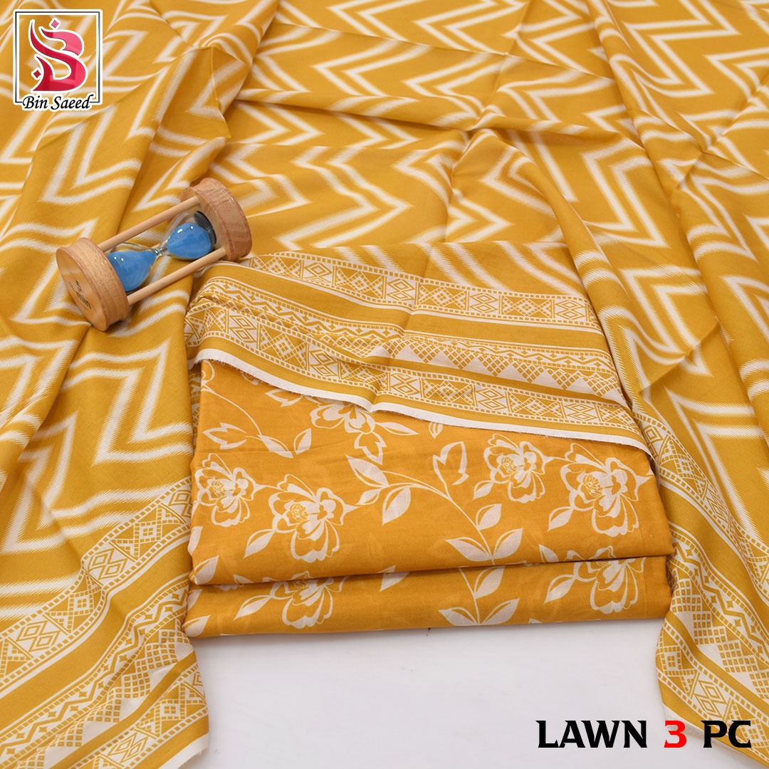 BIN SAEED LAWN 3PC COLLECTION 2026