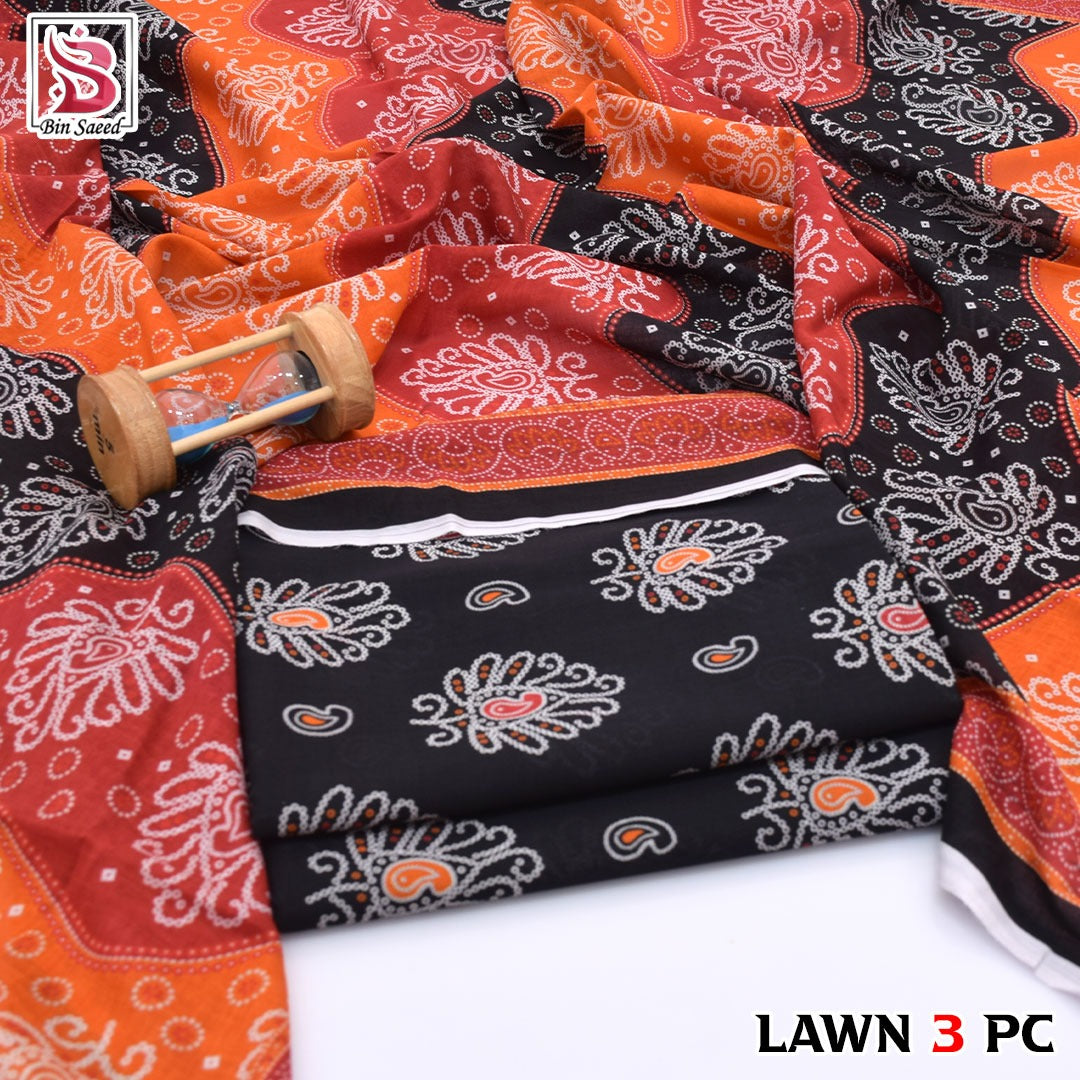 BIN SAEED LAWN 3PC COLLECTION 2026