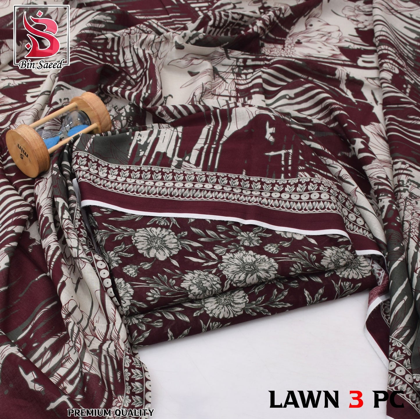 BIN SAEED LAWN 3PC COLLECTION 2026