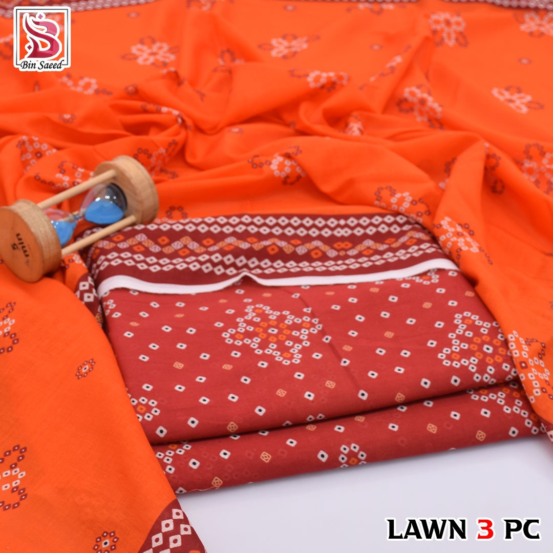 BIN SAEED LAWN 3PC COLLECTION 2026