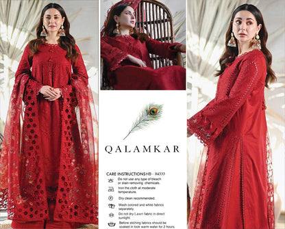 QALAMKAR SUMMER EMBROIDED LAWN 3PC COLLECTION 2026