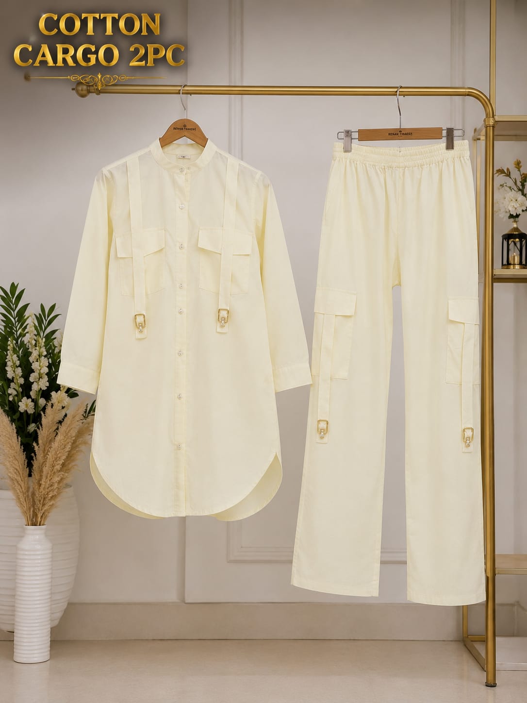 Cotton Cargo Pocket Style 2PC Stitch