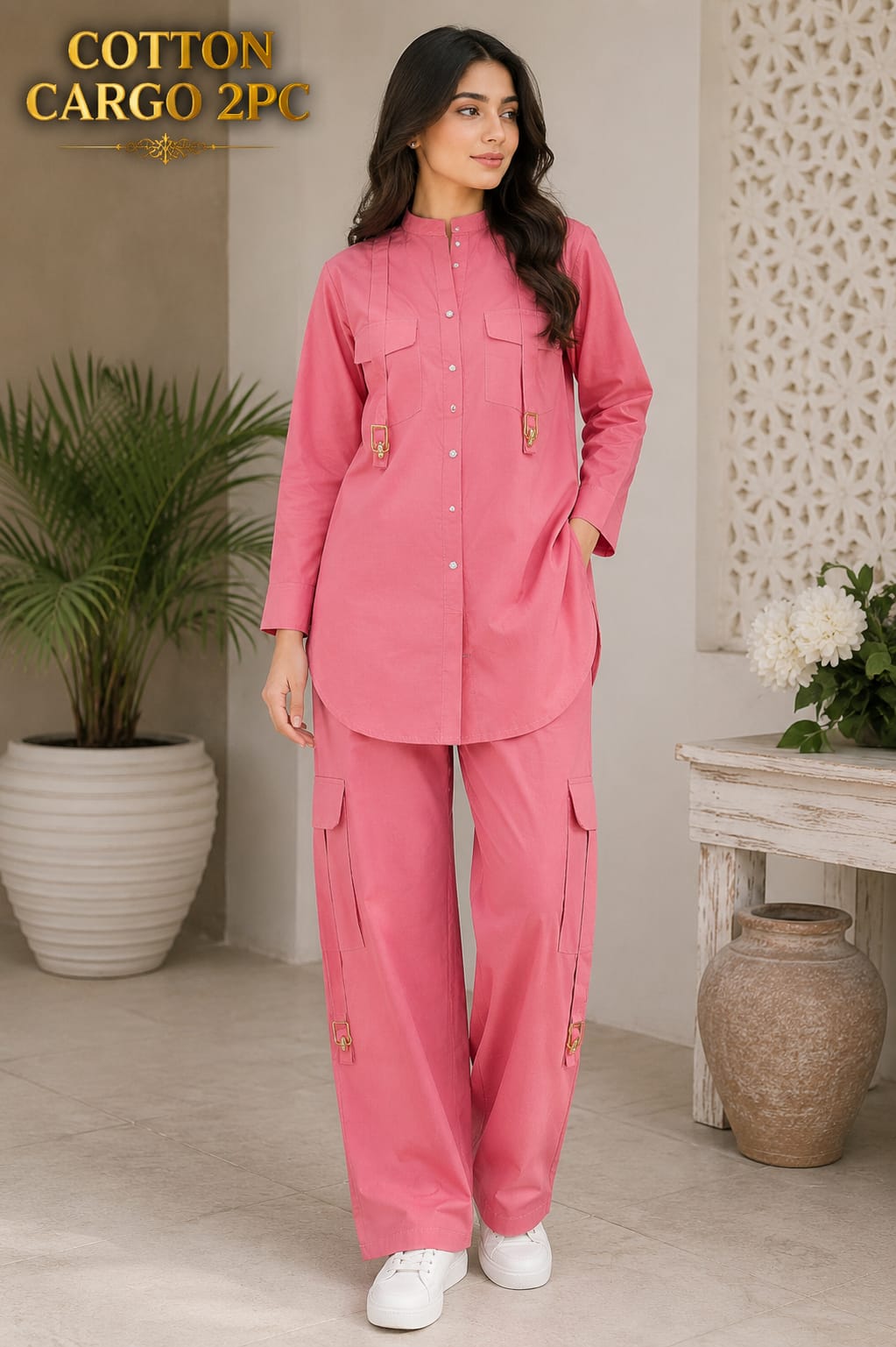 Cotton Cargo Pocket Style 2PC Stitch