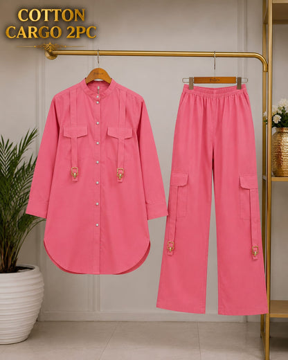 Cotton Cargo Pocket Style 2PC Stitch