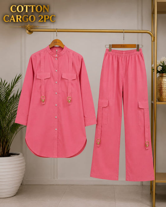 Cotton Cargo Pocket Style 2PC Stitch