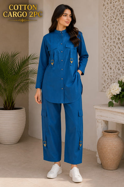 Cotton Cargo Pocket Style 2PC Stitch