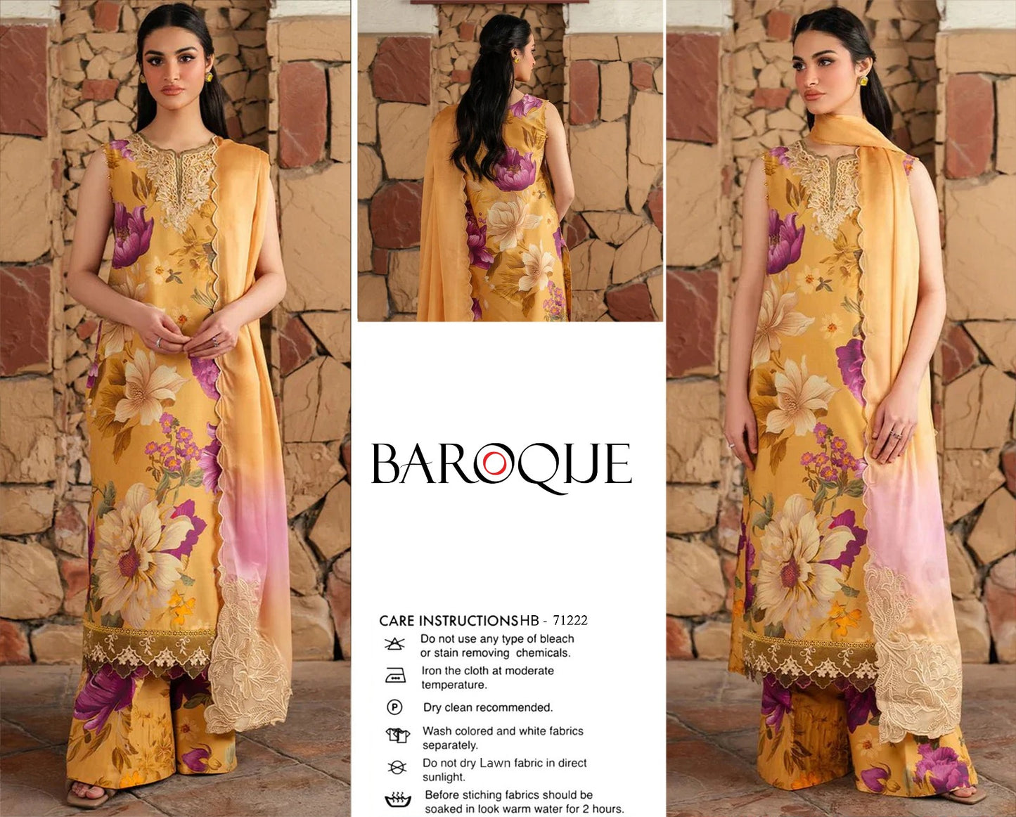 BAROQUE 💯% FINE FABRIC 3 PIECE