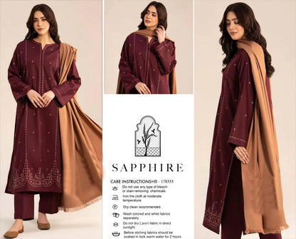 SAPPHIRE Summer Lawn 3pcs