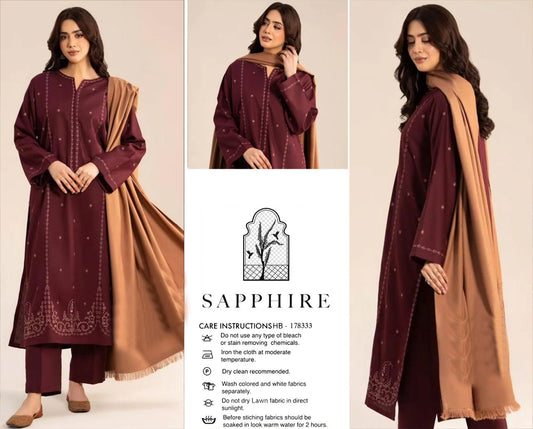 SAPPHIRE Summer Lawn 3pcs