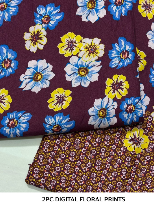 2PC Digital Floral Print