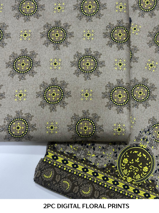 2PC Digital Floral Print