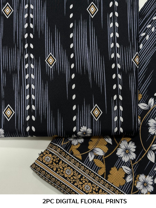 2PC Digital Floral Print