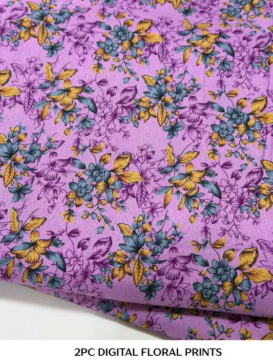 2PC Digital Floral Print