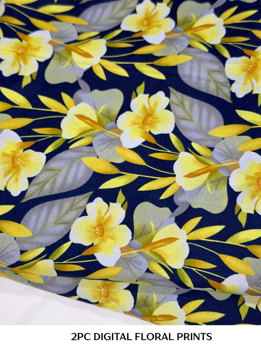 2PC Digital Floral Print
