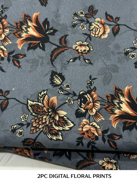 2PC Digital Floral Print