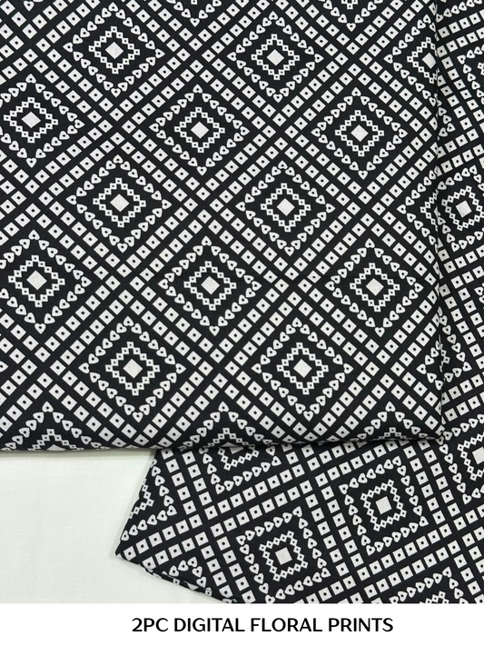 2PC Digital Floral Print
