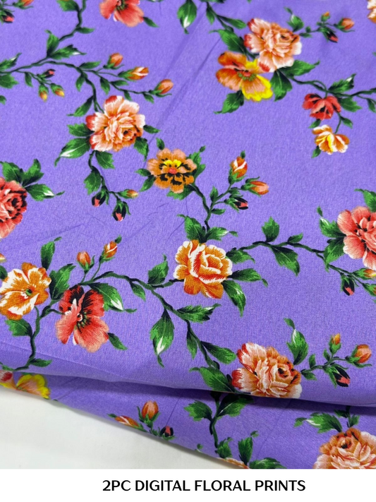 2PC Digital Floral Print