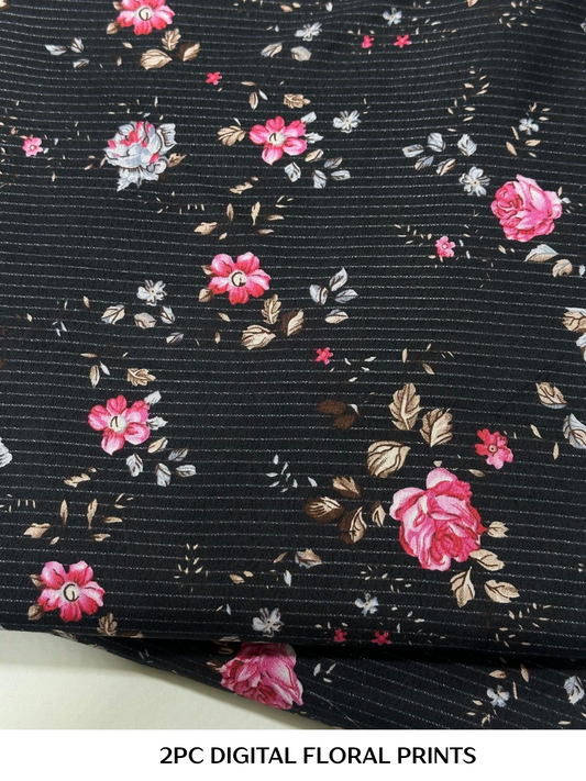 2PC Digital Floral Print