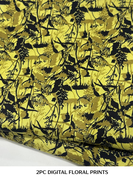 2PC Digital Floral Print