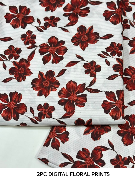 2PC Digital Floral Print